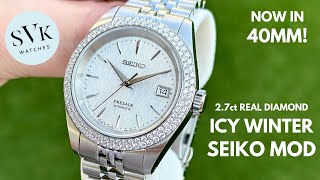 New Diamond Watches! 40mm Seiko Presage Icy Winter & 36mm Cocktail Pink Dial Mods