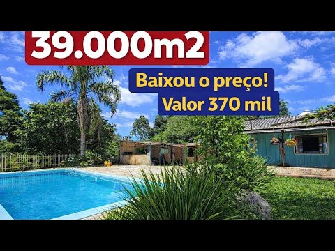 BAIXOU O VALOR | CHÁCARA À VENDA EM QUITANDINHA PR | 39.000 m² | PISCINA | R$ 370 MIL