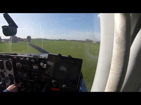 landing Cessna 172 with flare at Full Sutton Airfield EGNU