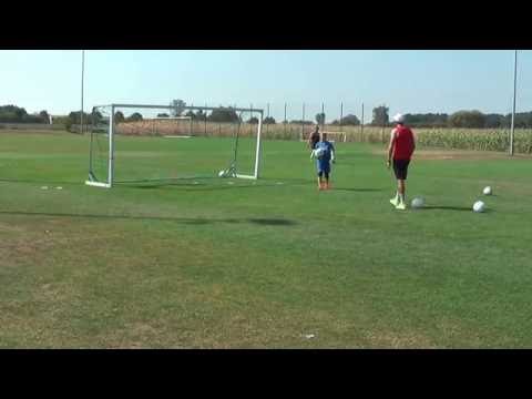 Torwarttraining von Jannik Englert mit seinem Torwarttrainer Christian Krüger, 12.09.2016