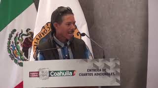 Gobernador entrega en Torreón 90 cuartos adicionales