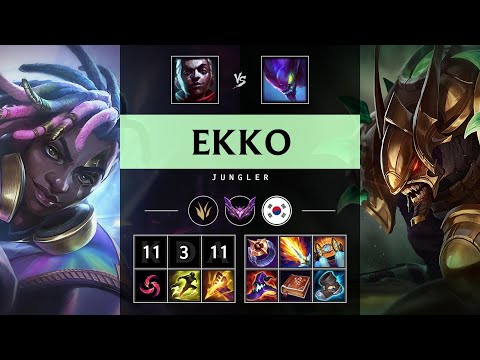 Ekko Jungle vs Kha'Zix - KR Master Patch 25.20