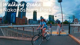 Download lagu 4K Osaka Walking Tour Japan - Nakanoshima Park with Okinawa Eisa Dance & Strolling Around the Town mp3