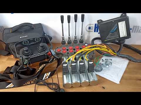 Radio remote JUUKO 24 V HS-20004PE 2 joysticks with valve HM Line 90 l/min 24gpm