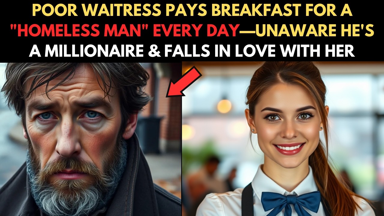 WAITRESS PAYS BREAKFAST FOR A "HOMELESS MAN" EVERY DAY—UNAWARE HE'S A MILLIONAIRE & FALLS IN LOVE