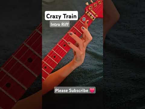 How to Play Crazy Train Intro #guitar #guitarist #easy #fun  #ozzyosbourne #metal #guitartutorial