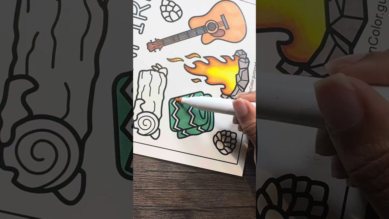 Blanket | Cozy Bonfire printable coloring page by Winter Rose Art