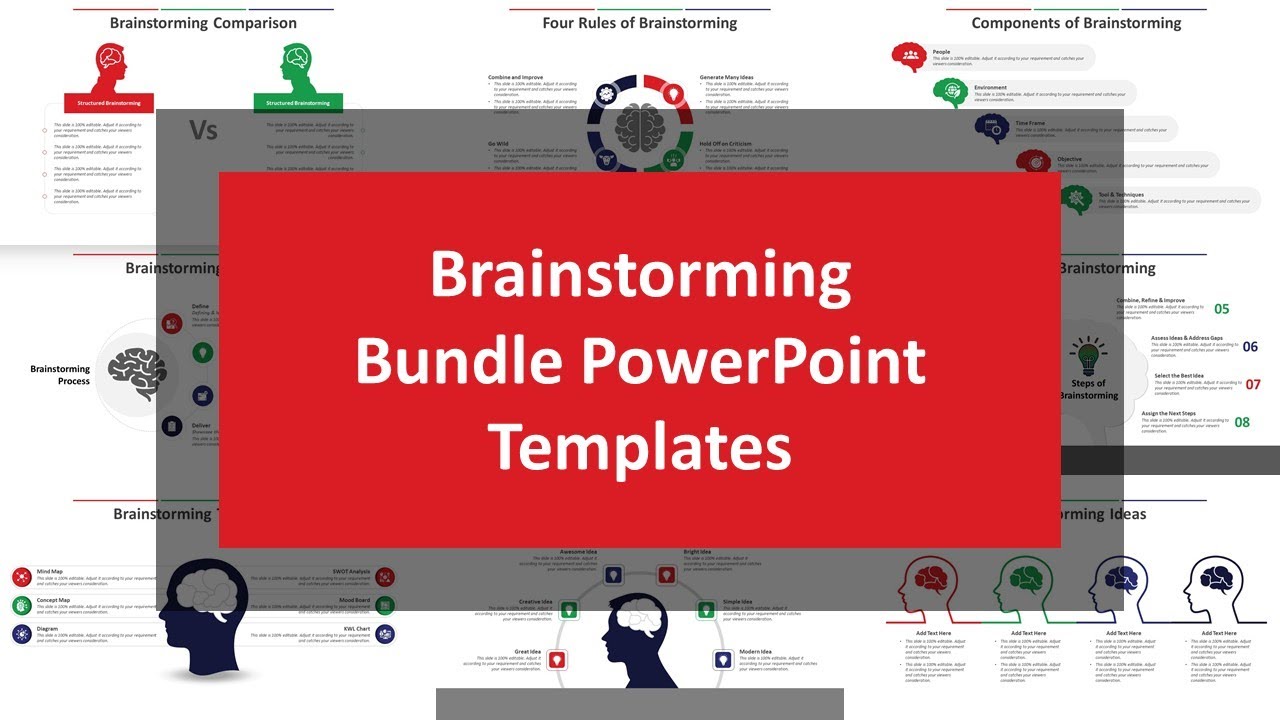 Brainstorming Bundle PowerPoint Templates | Kridha Graphics