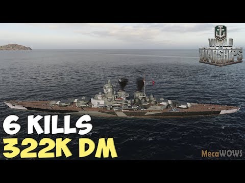 World of WarShips | Großer Kurfürst | 6 KILLS | 322K Damage - Replay Gameplay 1080p 60 fps