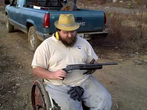 Pistol grip sawed off shotgun, 12 gauge, Rossi riot gun.