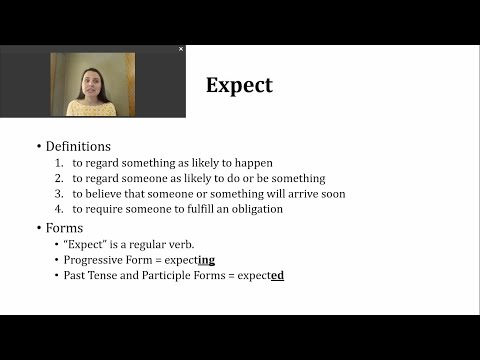 Verb of the Day - Expect