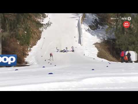 The fall of Frida Karlsson, Heidi Weng and Ebba Andersson in the 2021 ski marathon