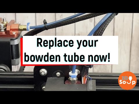 Ender 3 Bowden tube PTFE replacment removal and fitting. how to guide bowden tube upgrade.