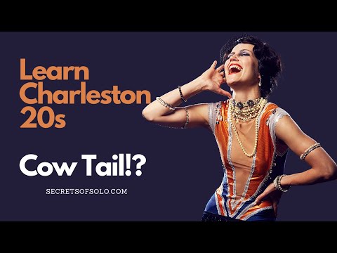 Online Solo Jazz Class! How to dance 20s Charleston & Black Bottom? Cow Tail move!