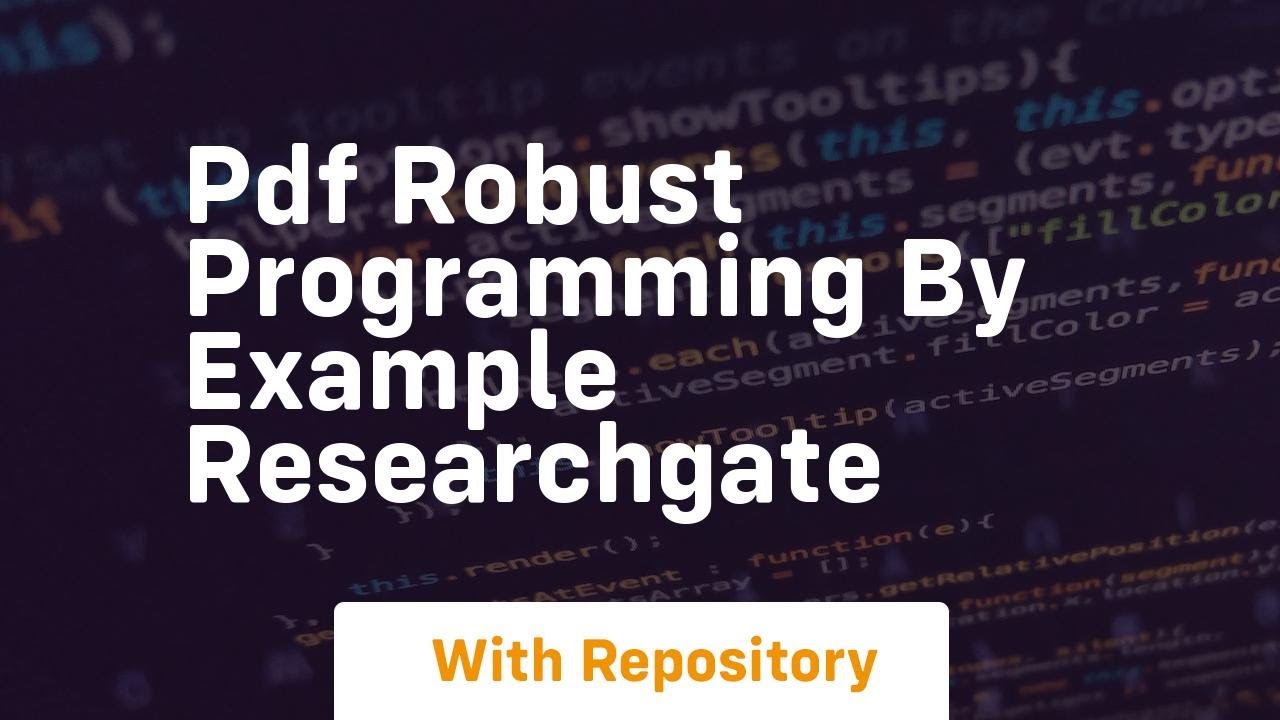 pdf robust programming by example researchgate