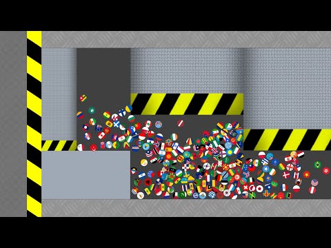 Shutter Crush #9 - Marble Race Countries in Algodoo