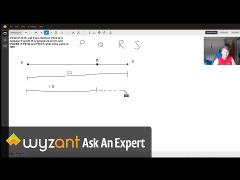 Points P Q R And S Are Collinear Point Q Is Between P And R R Is Between Q And S And Pq Rs If Ps 22 And Pr 18 What Is The Value Of