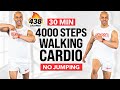 30 Minute Walking Workout For Weight Loss 4000 Steps No Jumping Easy Cardio Walk At Home