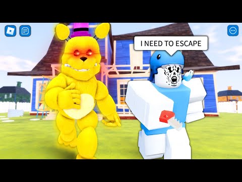Hello Neighbor But Fredbear🐻 FUNNY MOMENTS (ROBLOX)