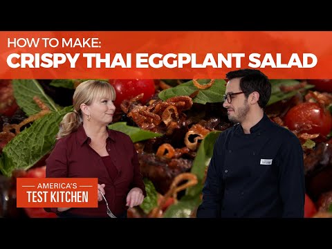 How to Make Crispy Thai Eggplant Salad with Fried...