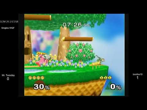 GCM 20 SSBM - Mr. Tuesday (Peach) vs. bonfire10 (Sheik) - Melee WQF