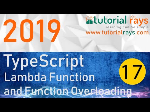 17 TypeScript Lambda Function and function overloading 2019 Tutorial Rays | By Umar Rahman