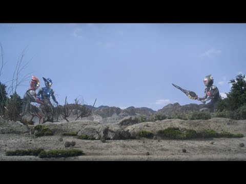 Ultraman Rosso & Blu vs Ultraman Orb Dark Fight Scene ( Round 2 )