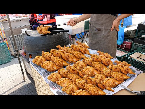 You’ve Never Seen Fried Chicken Like THIS – Korea’s Market Favorite! / Street Food Korea!