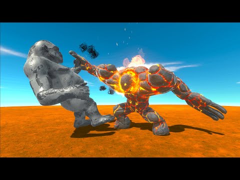 LAVA BOY VS ANGRY PRIMATES - Animal Revolt Battle Simulator