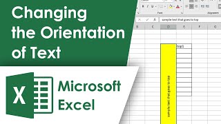 Excel Tutorial - 014 - Changing the Orientation of Text