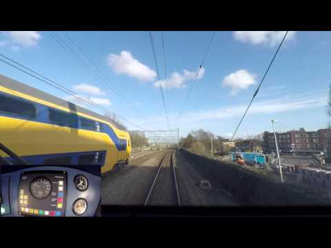A train driver's view: Amsterdam CS - Zwolle, SLT, 28-Mar-2016.