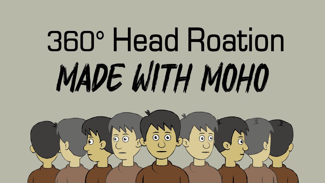 How to create and rig 360 degree head turn in Moho