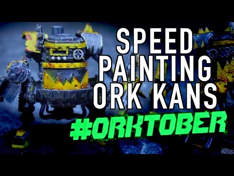 Speed Painting Miniatures for Warhammer 40K Killa Kans #orktober  #wh40k  #spacemarine2