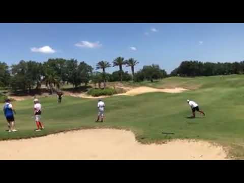 Josef Němec 20m putt for birdie