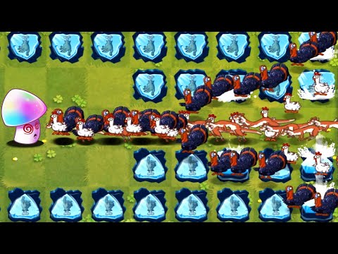 PvZ 2 What plant can defeat 100 mixed animals(Monkey Zombies +Turkey Zombies +Chicken Zombies)
