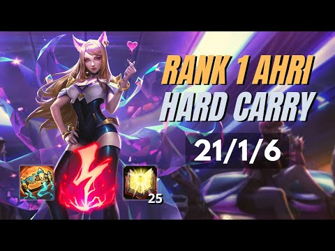 HOW TO CARRY 1V9 WITH FULL AP ASSASSIN AHRI | KDA Ranked Ahri Gameplay