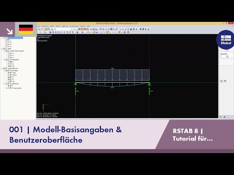 RSTAB 8 Tutorial für Studenten | 001 Modell-Basisangaben & Benutzeroberfläche