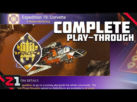 Corvette EXPEDITION Complete Play Through - All Rewards! No Man's Sky Voyagers