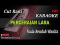 PERCERAIAN LARA - CUT RANI ( NADA RENDAH WANITA ) || KARAOKE
