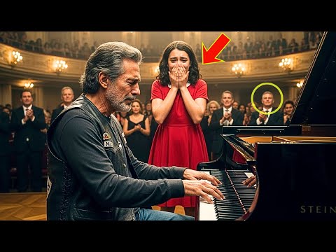 She Was Told to Play a Simple Piano Tune — Then Her Biker Grandpa's Masterpiece Stunned Them All