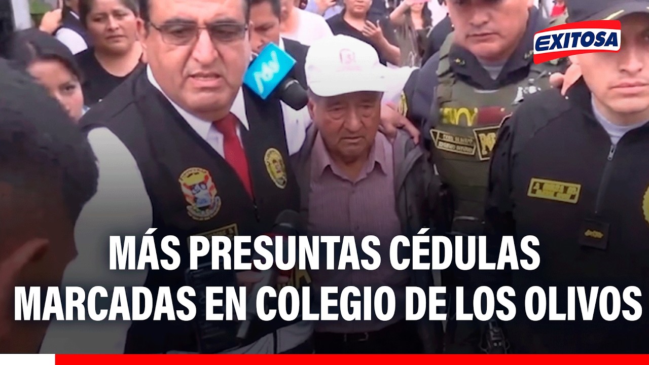 🔴🔵 Reportan otra mesa con cédulas marcadas en colegio Enrique Milla de Los Olivos