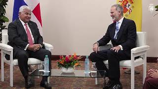 S.M. el Rey mantiene una reunión bilateral con el presidente de la República de Panamá, José Raúl Mulino