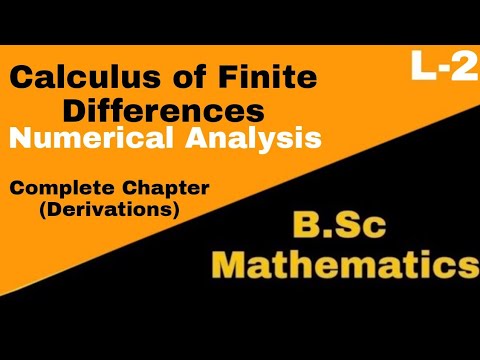Calculus Of Finite Differences|| Numerical Analysis|| L2 ||AMS