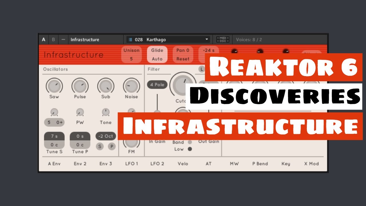 Reaktor 6 Discoveries: Infrastructure - Powerful Virtual Analog Synthesizer | SYNTH ANATOMY