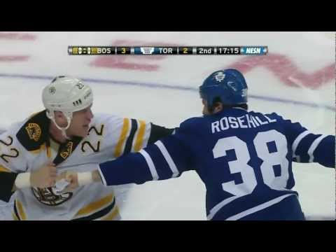 Shawn Thornton fights Jay Rosehill w/SlowMo 3/6/12