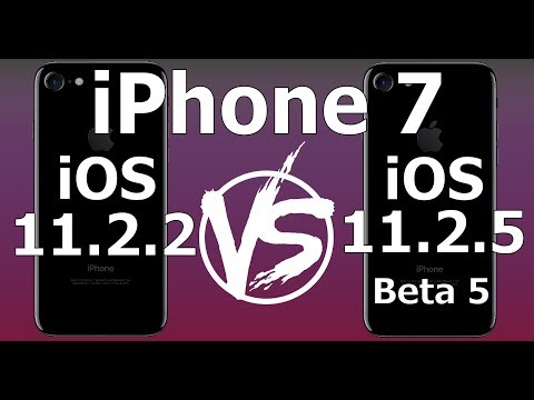iPhone 7 : iOS 11.2.2 vs iOS 11.2.5 Beta 5 Build 15D5057a