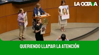 LILLY TÉLLEZ MONTA 'PROTESTA' a FALTA de MICRÓFONO en el SENADO