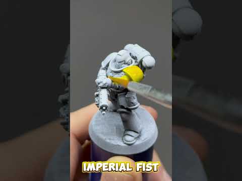 IMPERIAL FIST 🌕✊ CONTRAST CORNER #tutorial #warhammer #paintingminiatures #howto #warhammer40k