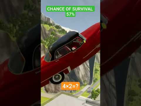 Chance of survival 57% - retro car vs giant stairs  @Cresho
