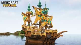 【マイクラ建築】お洒落なファンタジーな船の作り方【建築講座】